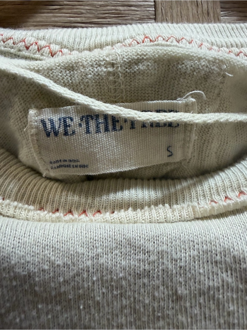 Free People We The Free Love Rose Tee Ivory Size Small Oversized - Picture 3 of 6